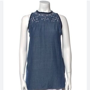 SEA NEW YORK SLEEVELESS EMBROIDERED TOP SIZE 4